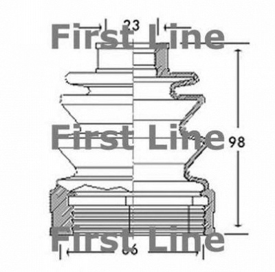 FIRST LINE fcb2617 -  Пыльник, приводной вал